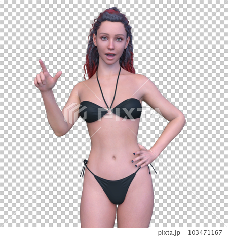 ビキニ姿の女性 103471167
