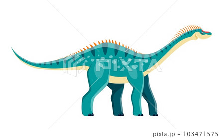 Cartoon Dicraeosaurus dinosaur character,...のイラスト素材 [103471575] - PIXTA