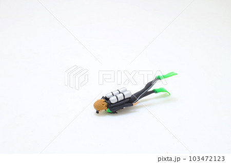 a diving man in studio silhouette isolated on white background 103472123