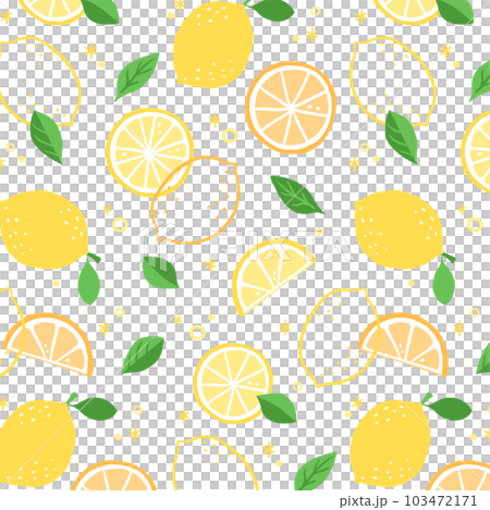 檸檬插畫圖案 103472171
