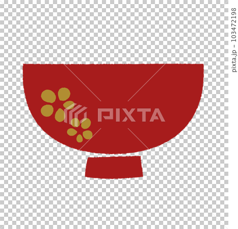 金梅花紋紅漆碗手繪矢量圖 金梅花紋紅漆碗手繪矢量圖 103472198