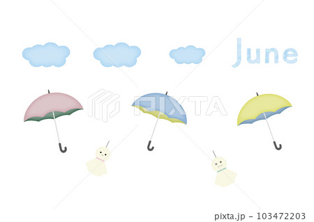 水彩風6月雨セット 103472203