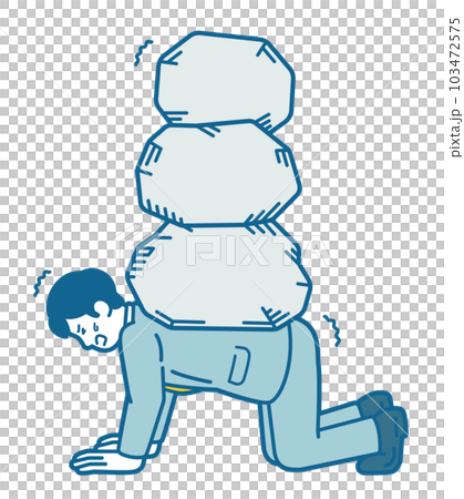 岩を背負う男性 103472575