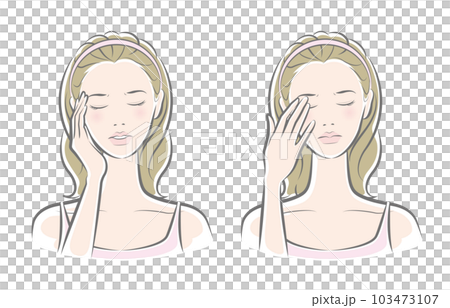 Vector illustration of a woman doing skin care Vector illustration of a woman doing skin care 103473107