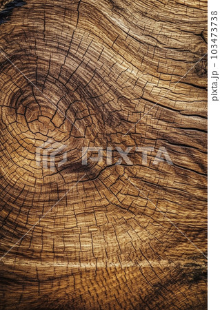 チーク材のような木の美しい木目の背景素材「AI生成画像」 103473738