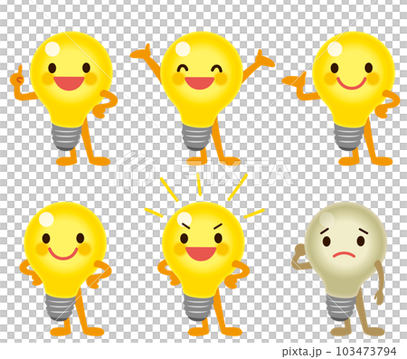 Light bulb character Electricity Power saving Energy saving 103473794