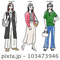骨格診断タイプ別初夏の女性3人 103473946