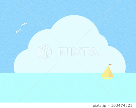海の背景 A-2  画用紙 海の背景 A-2  画用紙 103474323