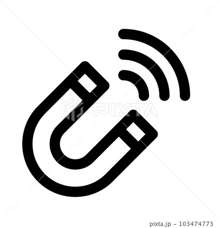 科学、磁石を表すラインスタイルのアイコン 科学、磁石を表すラインスタイルのアイコン 103474773