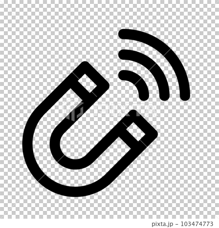 科学、磁石を表すラインスタイルのアイコン 科学、磁石を表すラインスタイルのアイコン 103474773