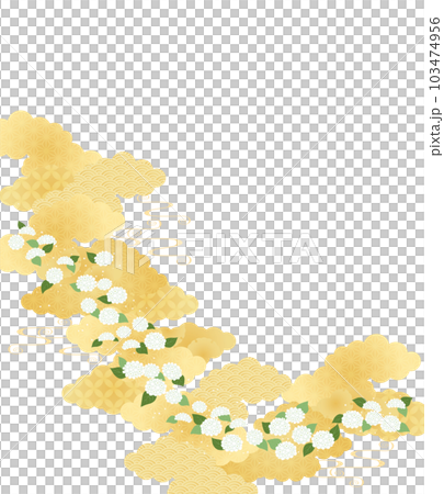 Background material-hydrangea 2023-3 vector 103474956