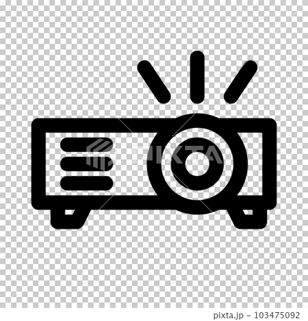 Line style icons representing devices, projectors 103475092