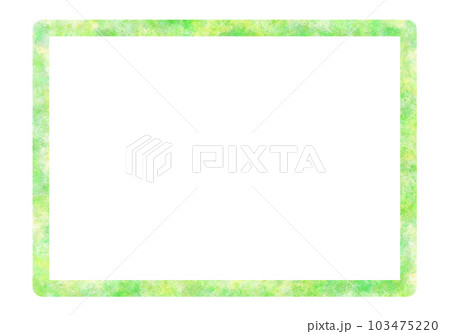 緑色の水彩の四角形のフレームのイラスト素材 [103475220] - PIXTA