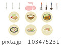 豚肉イラストセット 103475231