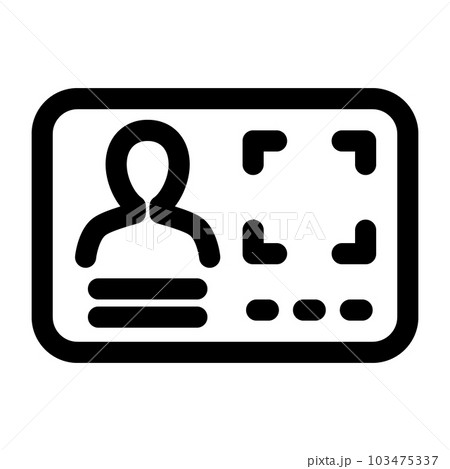 生体認証、IDを表すラインスタイルのアイコン 103475337