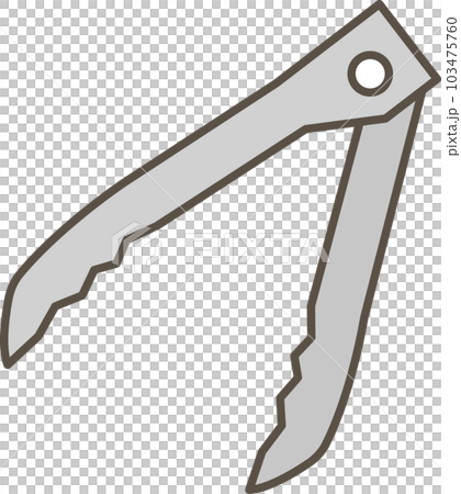 Simple monochrome illustration of tongs 103475760