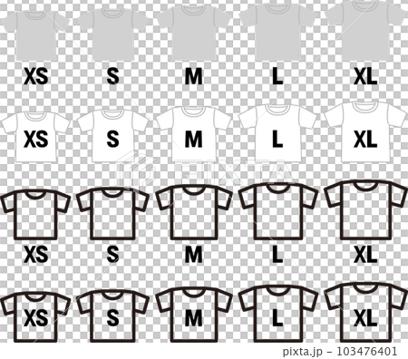 T 卹圖標和尺寸符號 103476401