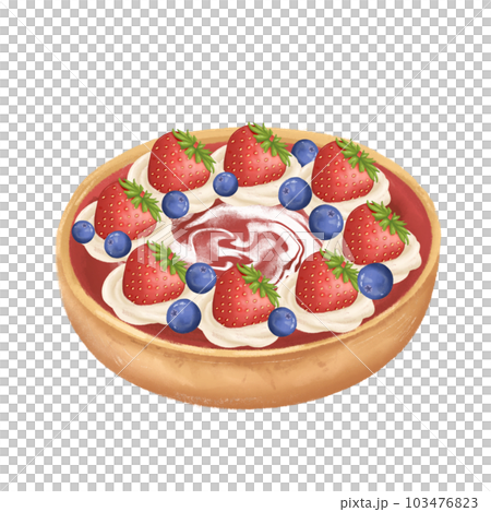blueberry strawberry tart cake dessert sweet food pastry delicious tasty pie cream 103476823