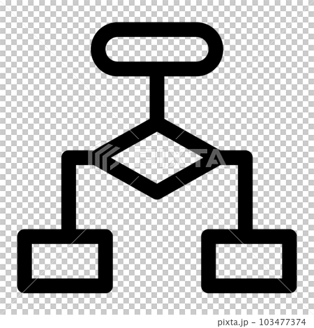 DX、フローチャートを表すラインスタイルのアイコン 103477374