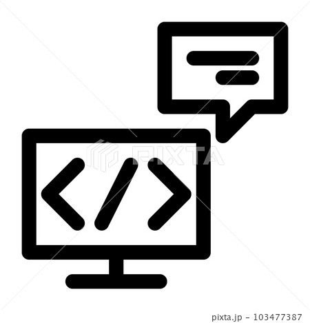 DX、プログラムを表すラインスタイルのアイコン 103477387