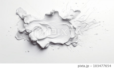 白紙に白い油絵の具を盛り付けた背景イメージ：精緻CG