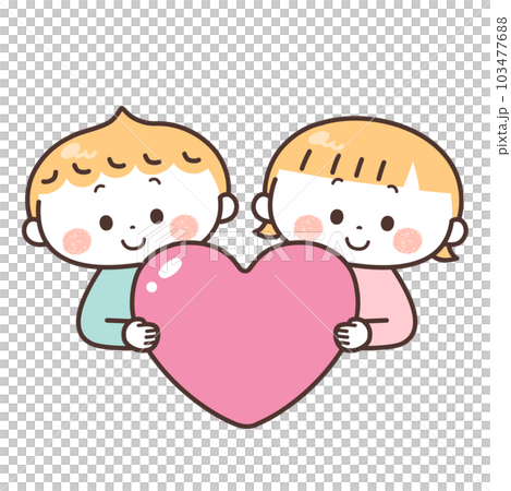 child holding a heart 103477688