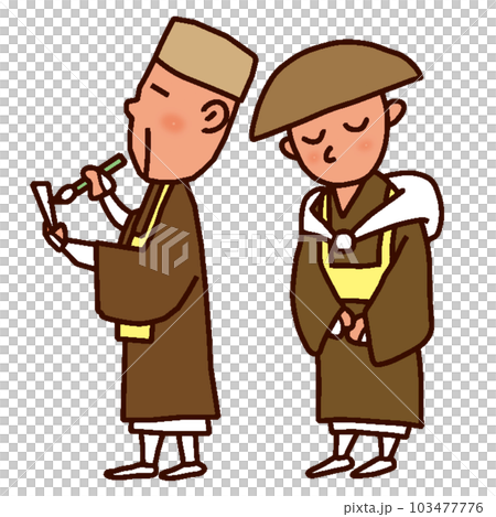 おくのほそ道の松尾芭蕉と河合曾良 103477776