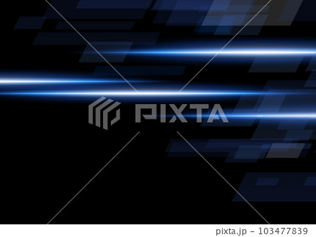 光る青のスピードライン黒背景 103477839