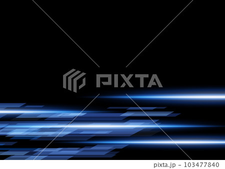 青のスピードライン黒背景	 103477840