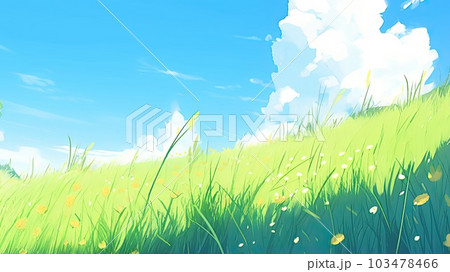 青空と草原　Generative AI 103478466