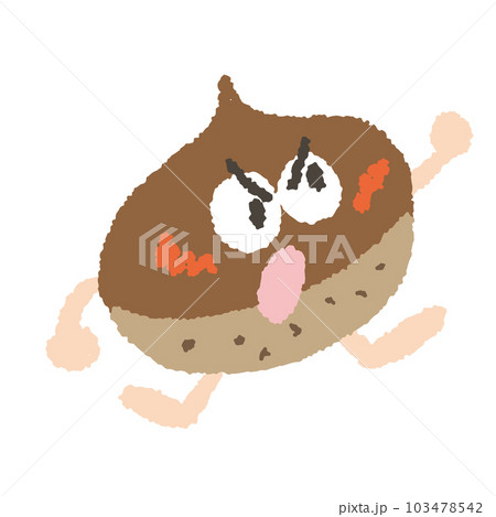 昔話さるかに合戦のキャラクター栗 昔話さるかに合戦のキャラクター栗 103478542