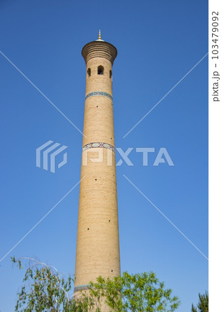 Hazrati imam comlex. View of tower. Islam building in Uzbekistan. 103479092