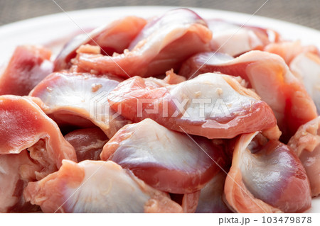 鶏砂肝(砂ずり)のアップ。 103479878