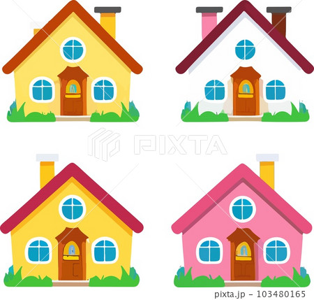 Wonderful fantasy dwarf house village art vector Wonderful fantasy dwarf house village art vector 103480165