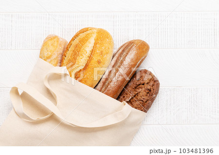 Fresh baked bread in bag 103481396