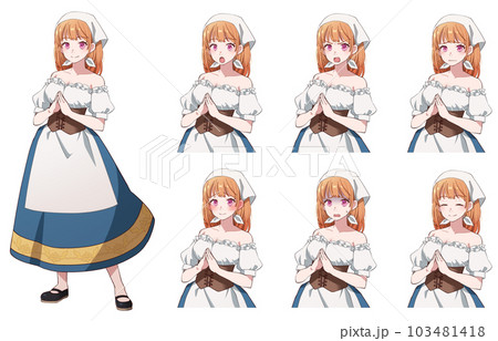 ファンタジーゲームの街に出てきそうな女性 ファンタジーゲームの街に出てきそうな女性 103481418
