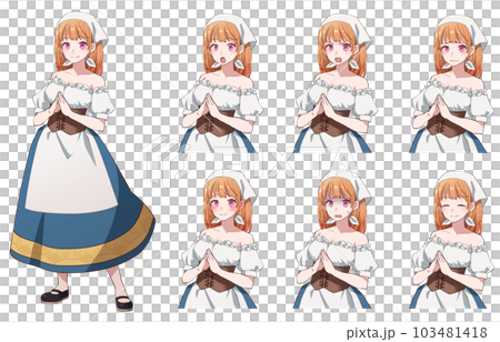 ファンタジーゲームの街に出てきそうな女性 ファンタジーゲームの街に出てきそうな女性 103481418