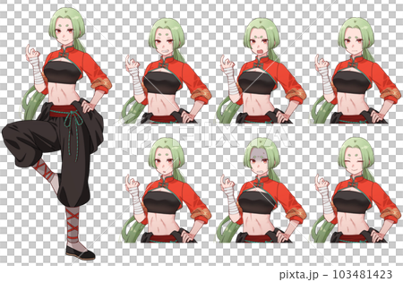 ゲームに出てきそうな格闘家の女性 ゲームに出てきそうな格闘家の女性 103481423