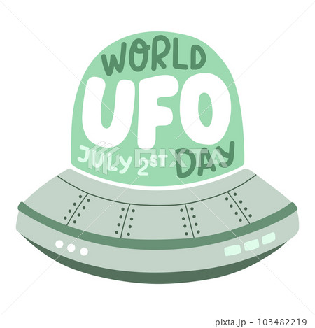 World UFO Day Vector Illustration. Suitable for poster, banner, campaign, and greeting card  103482219