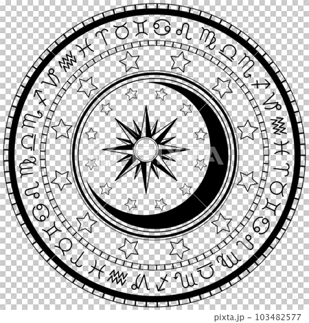 星座の魔法陣 異世界風の手書き文字のイラスト素材 [103482577] - PIXTA