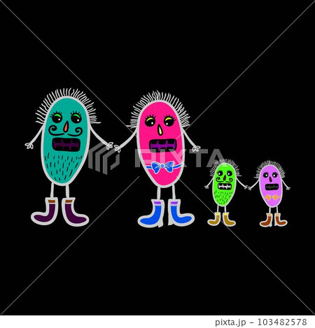 Microbes seamless pattern. 103482578