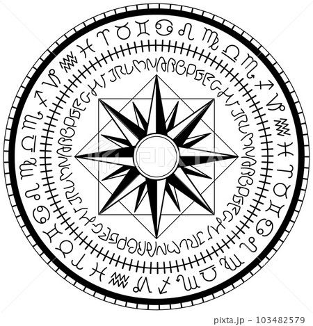 星座の魔法陣　異世界風の手書き文字 103482579
