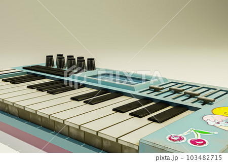 midi keyboard isolated on white background midi keyboard isolated on white background 103482715