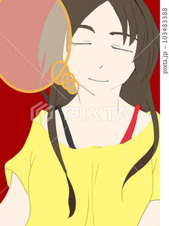 考える女の子のイラスト素材 考える女の子のイラスト素材 103483388