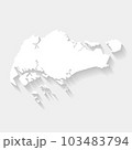 Simple white map of Singapore, vector, illustration, eps 10 file 103483794