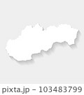 Simple white map of Slovakia, vector, illustration, eps 10 file 103483799