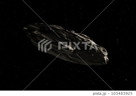 Lone asteroid in field of stars. Lone asteroid in field of stars. 103483925