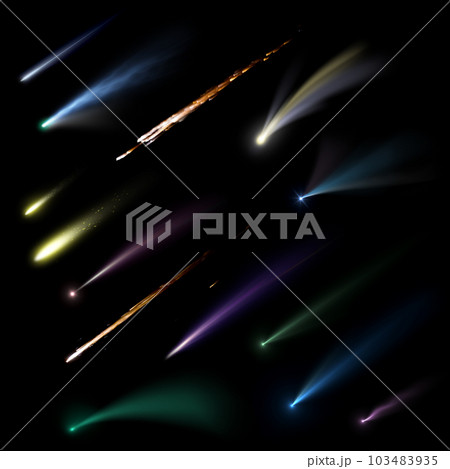 Set of comets, asteroids or meteorites. 103483935