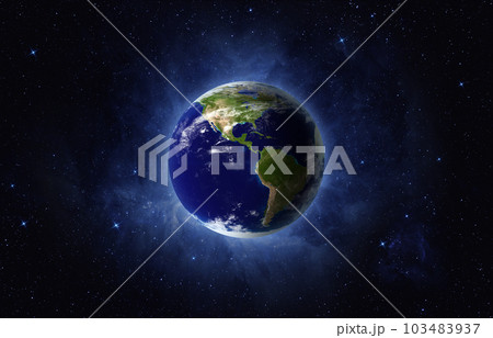 Earth and galaxy. North and South America. 103483937