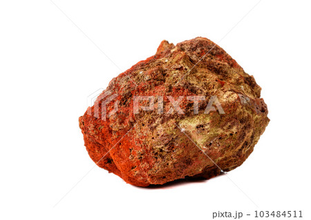 Macro mineral stone Adamite on a white background 103484511